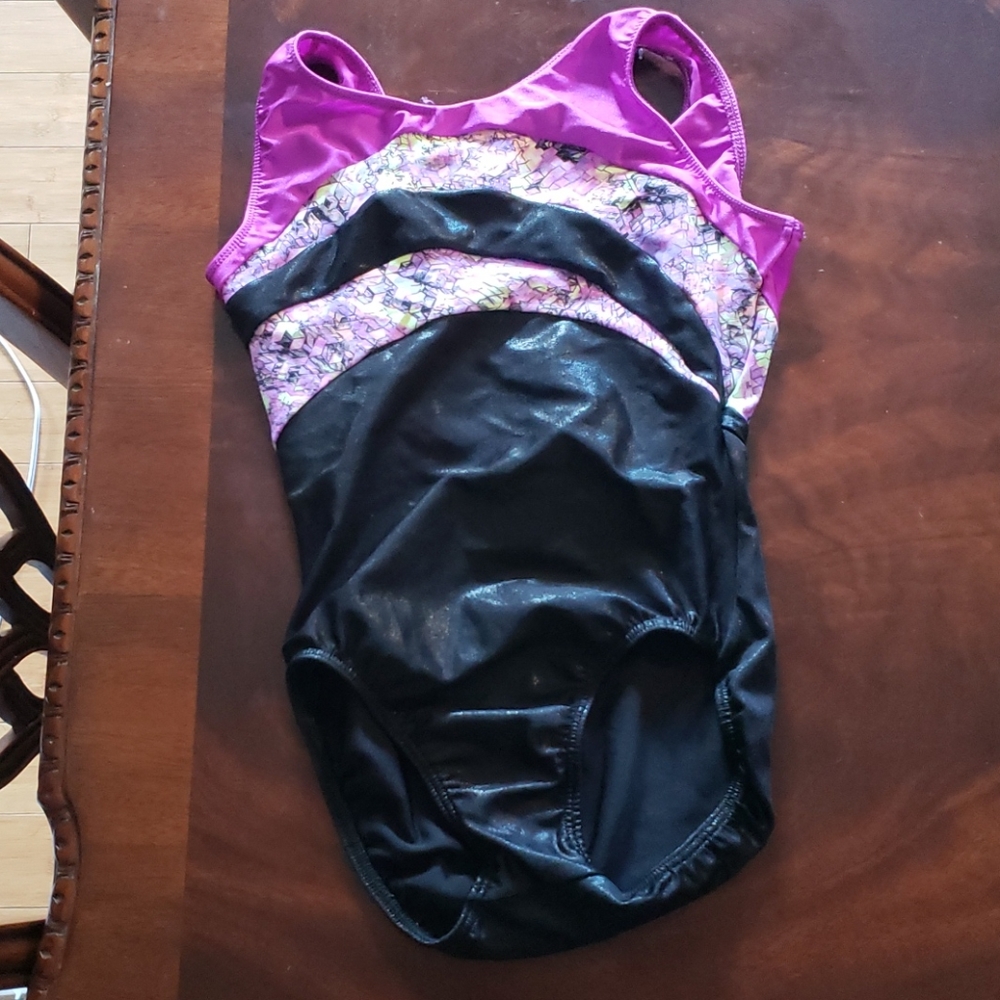 Black and purple gymnastics Leotard